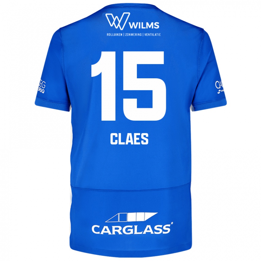 Mænd Thomas Claes #15 Blå Hjemmebane Spillertrøjer 2024/25 Trøje T-Shirt