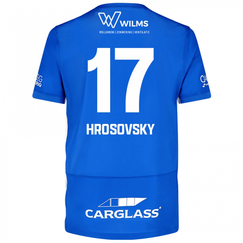 Mænd Patrik Hrosovsky #17 Blå Hjemmebane Spillertrøjer 2024/25 Trøje T-Shirt