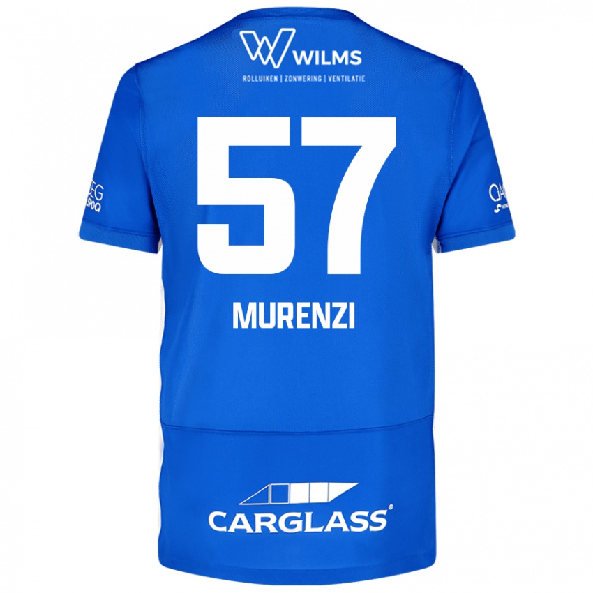 Mænd Aaron Murenzi #57 Blå Hjemmebane Spillertrøjer 2024/25 Trøje T-Shirt