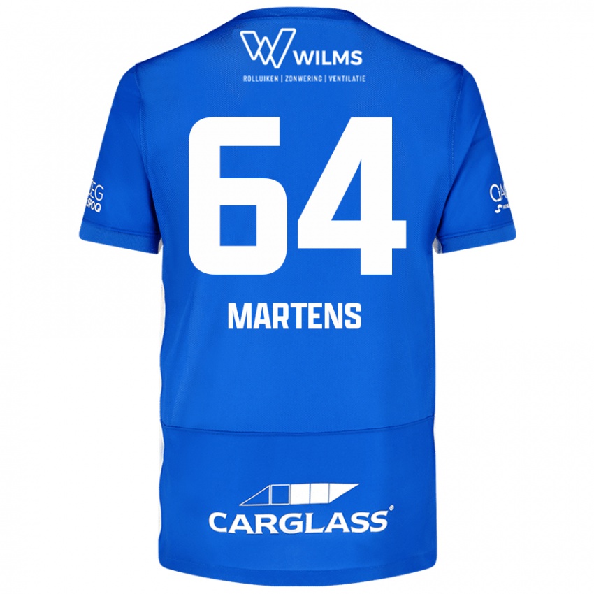 Mænd Nolan Martens #64 Blå Hjemmebane Spillertrøjer 2024/25 Trøje T-Shirt