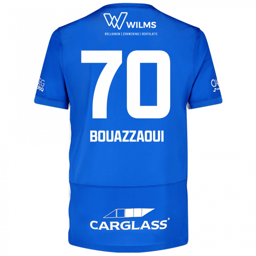 Mænd Ilyas Bouazzaoui #70 Blå Hjemmebane Spillertrøjer 2024/25 Trøje T-Shirt