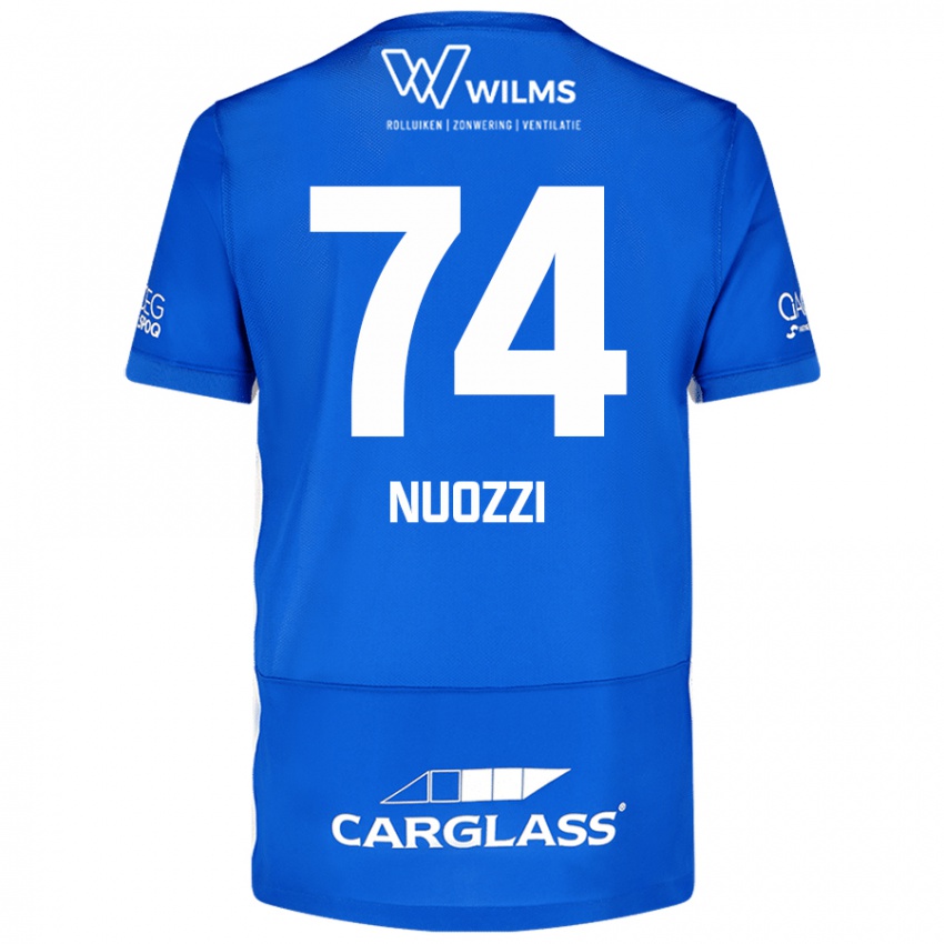 Mænd Cédric Nuozzi #74 Blå Hjemmebane Spillertrøjer 2024/25 Trøje T-Shirt