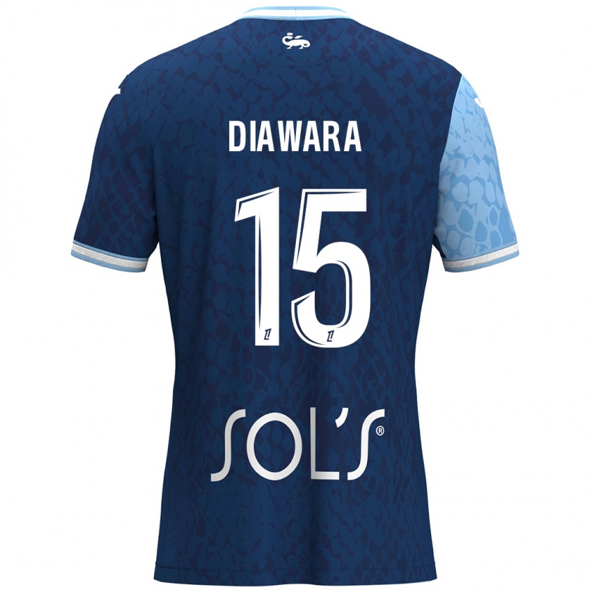 Mænd Kandet Diawara #15 Himmelblå Mørkeblå Hjemmebane Spillertrøjer 2024/25 Trøje T-Shirt