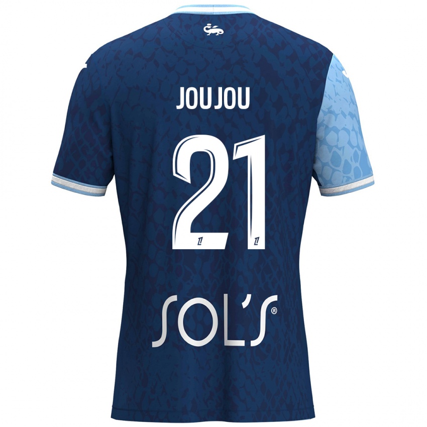 Mænd Antoine Joujou #21 Himmelblå Mørkeblå Hjemmebane Spillertrøjer 2024/25 Trøje T-Shirt