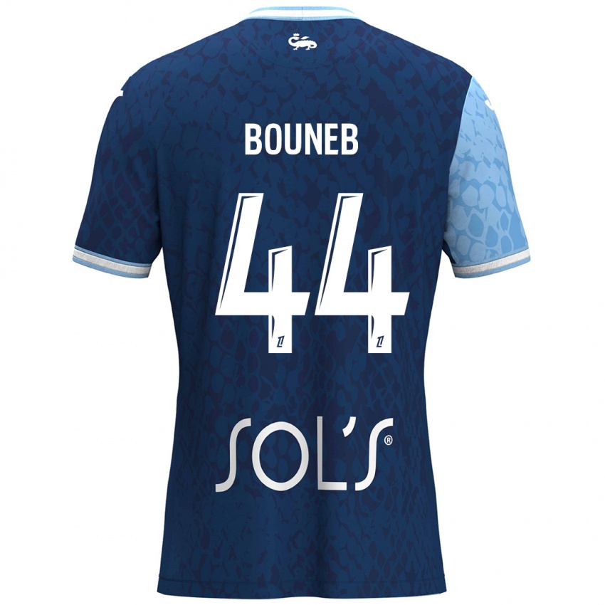 Mænd Ismaïl Bouneb #44 Himmelblå Mørkeblå Hjemmebane Spillertrøjer 2024/25 Trøje T-Shirt