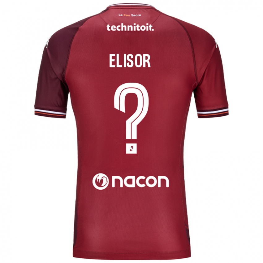 Mænd Simon Elisor #0 Rød Granata Hjemmebane Spillertrøjer 2024/25 Trøje T-Shirt