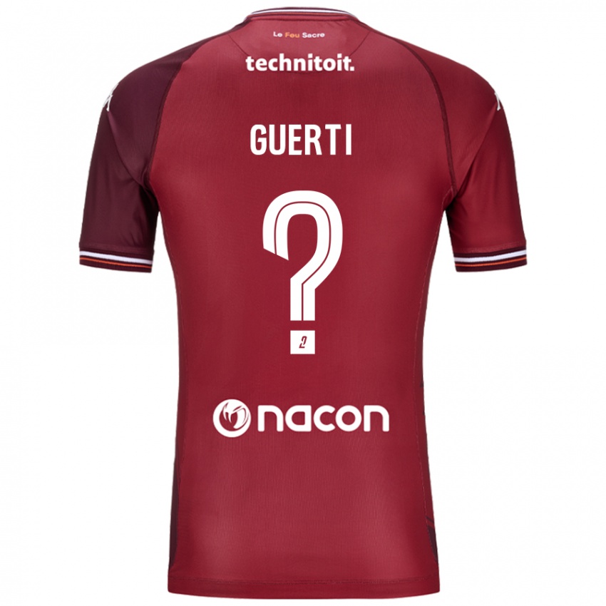 Mænd Ismaël Guerti #0 Rød Granata Hjemmebane Spillertrøjer 2024/25 Trøje T-Shirt