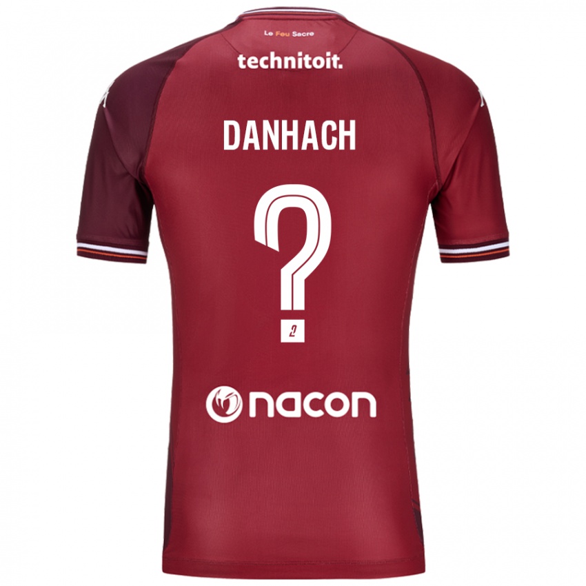 Mænd Djebril Danhach #0 Rød Granata Hjemmebane Spillertrøjer 2024/25 Trøje T-Shirt