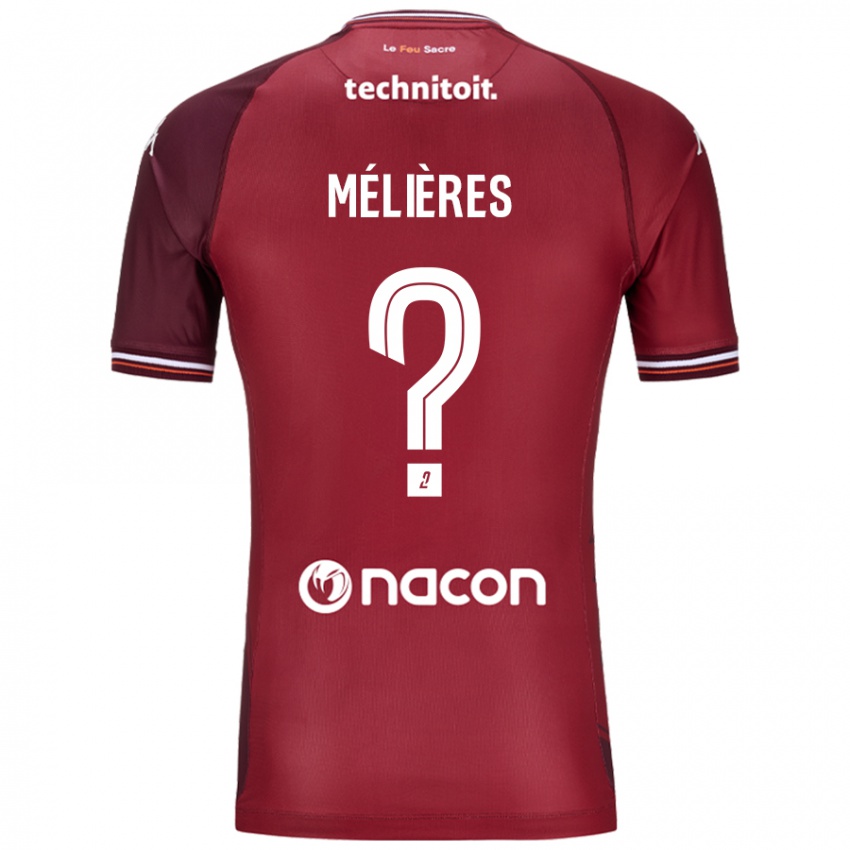 Mænd Cléo Mélières #0 Rød Granata Hjemmebane Spillertrøjer 2024/25 Trøje T-Shirt