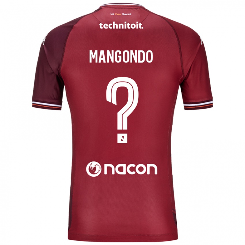 Mænd Joseph Mangondo #0 Rød Granata Hjemmebane Spillertrøjer 2024/25 Trøje T-Shirt