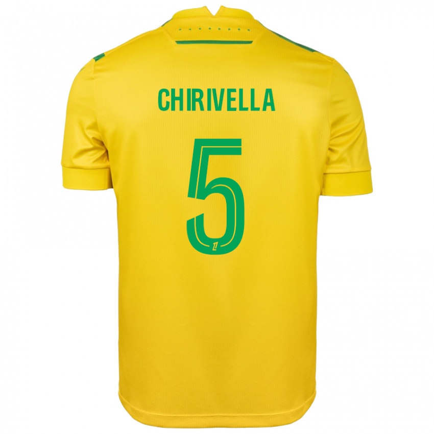 Mænd Pedro Chirivella #5 Gul Grøn Hjemmebane Spillertrøjer 2024/25 Trøje T-Shirt