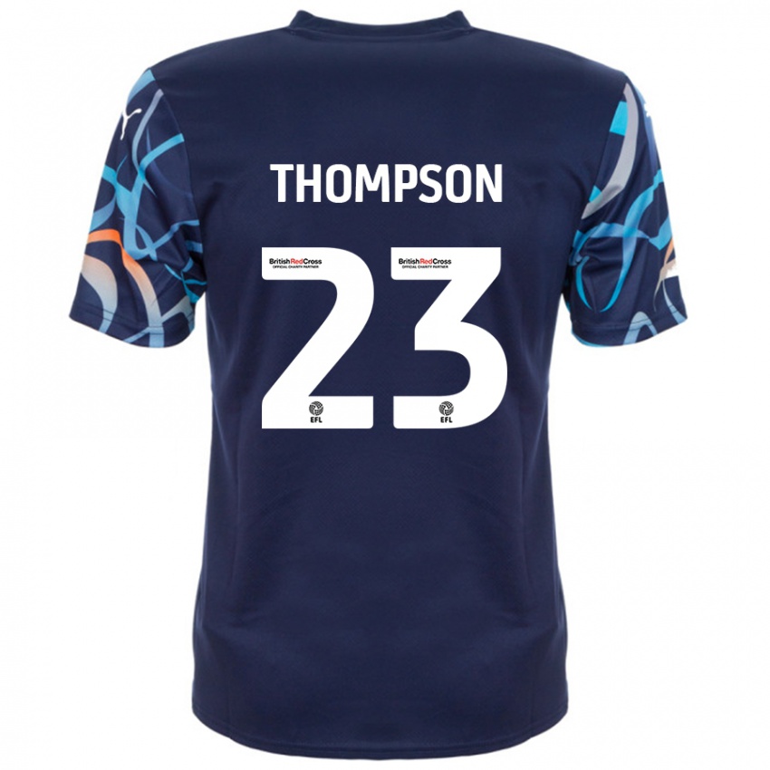 Mænd Dominic Thompson #23 Marineblå Udebane Spillertrøjer 2024/25 Trøje T-Shirt