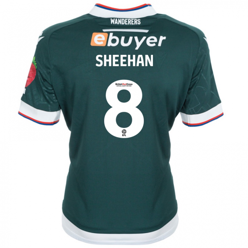 Mænd Josh Sheehan #8 Mørkegrøn Udebane Spillertrøjer 2024/25 Trøje T-Shirt