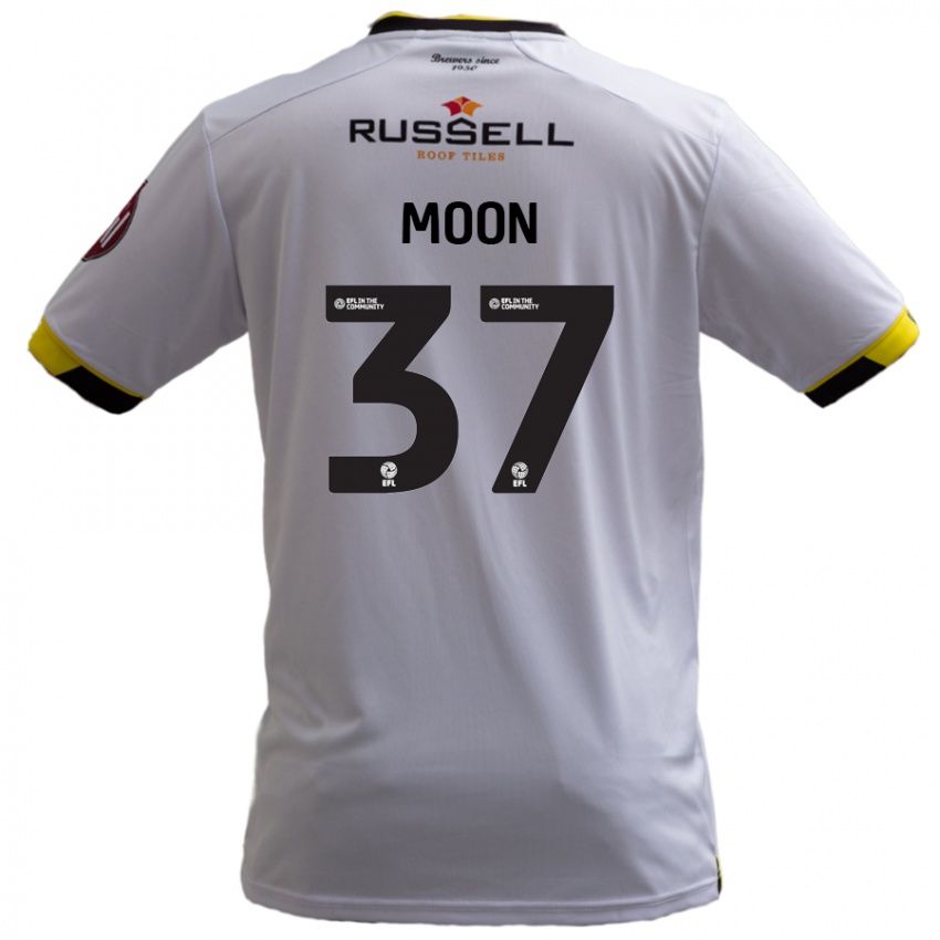 Mænd Jasper Moon #37 Hvid Udebane Spillertrøjer 2024/25 Trøje T-Shirt