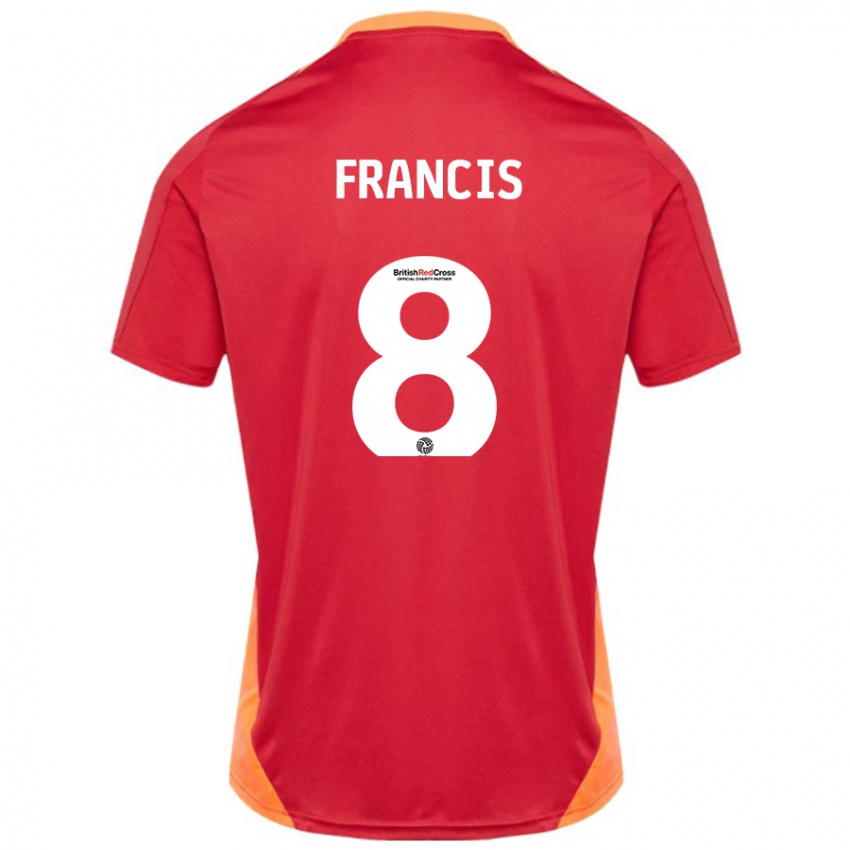 Mænd Ed Francis #8 Blå Off White Udebane Spillertrøjer 2024/25 Trøje T-Shirt