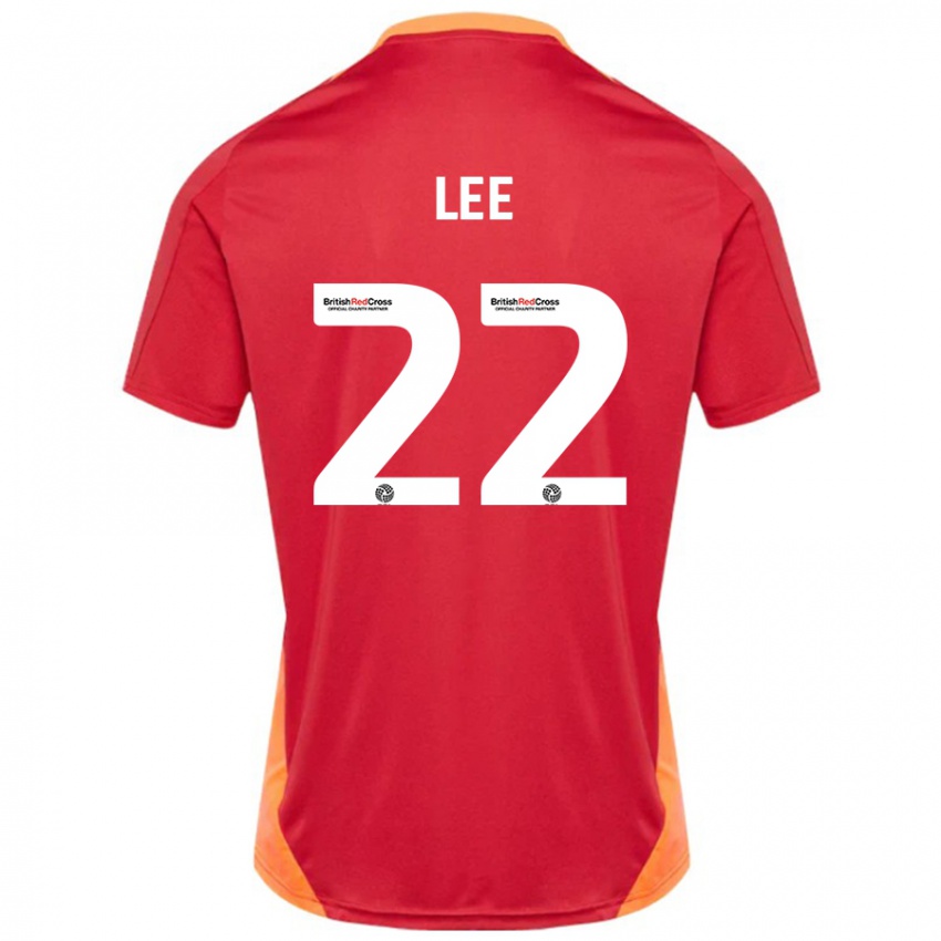 Mænd Harry Lee #22 Blå Off White Udebane Spillertrøjer 2024/25 Trøje T-Shirt