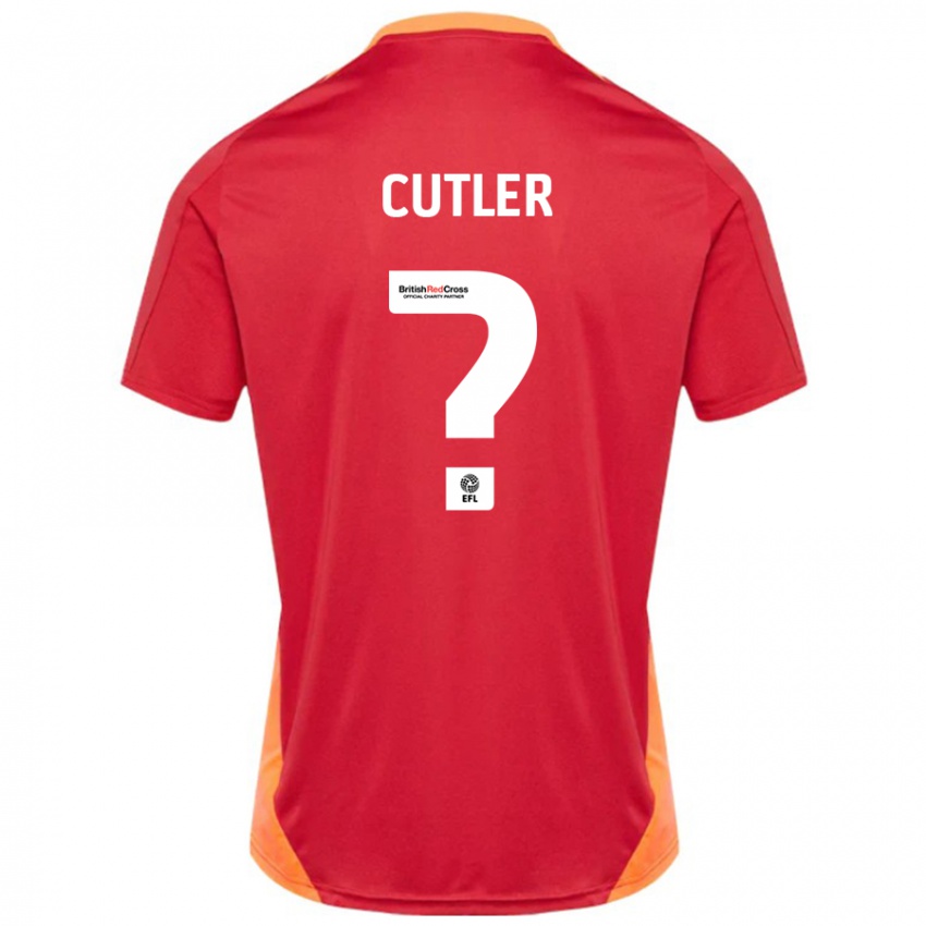 Mænd Theo Cutler #0 Blå Off White Udebane Spillertrøjer 2024/25 Trøje T-Shirt