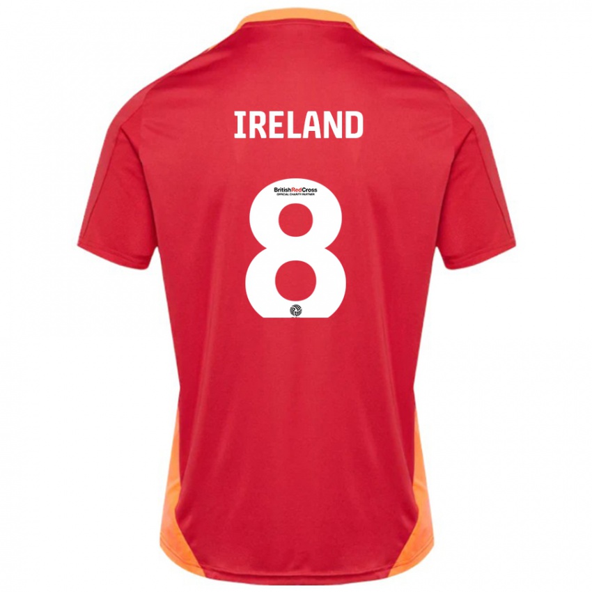 Mænd Beth Ireland #8 Blå Off White Udebane Spillertrøjer 2024/25 Trøje T-Shirt