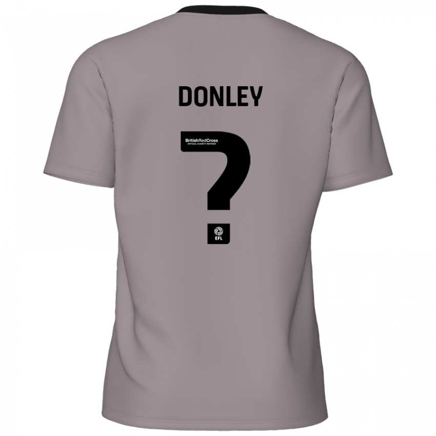 Mænd Jamie Donley #0 Grå Udebane Spillertrøjer 2024/25 Trøje T-Shirt