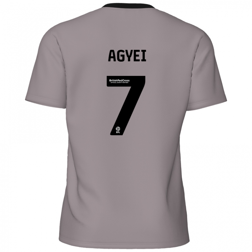 Mænd Dan Agyei #7 Grå Udebane Spillertrøjer 2024/25 Trøje T-Shirt