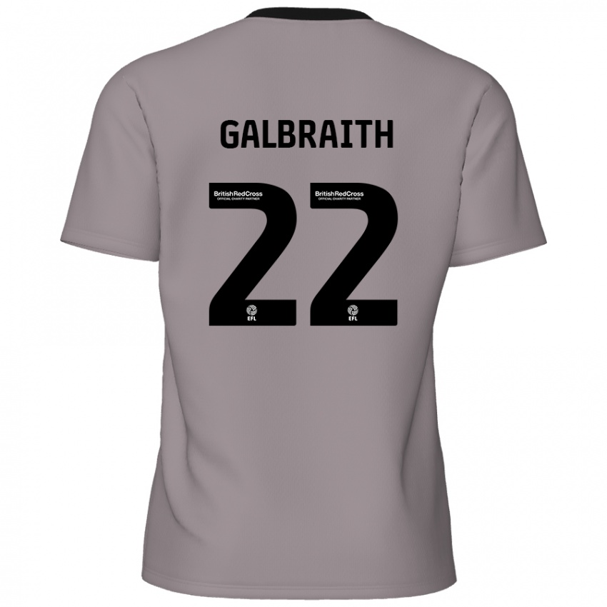 Mænd Ethan Galbraith #22 Grå Udebane Spillertrøjer 2024/25 Trøje T-Shirt