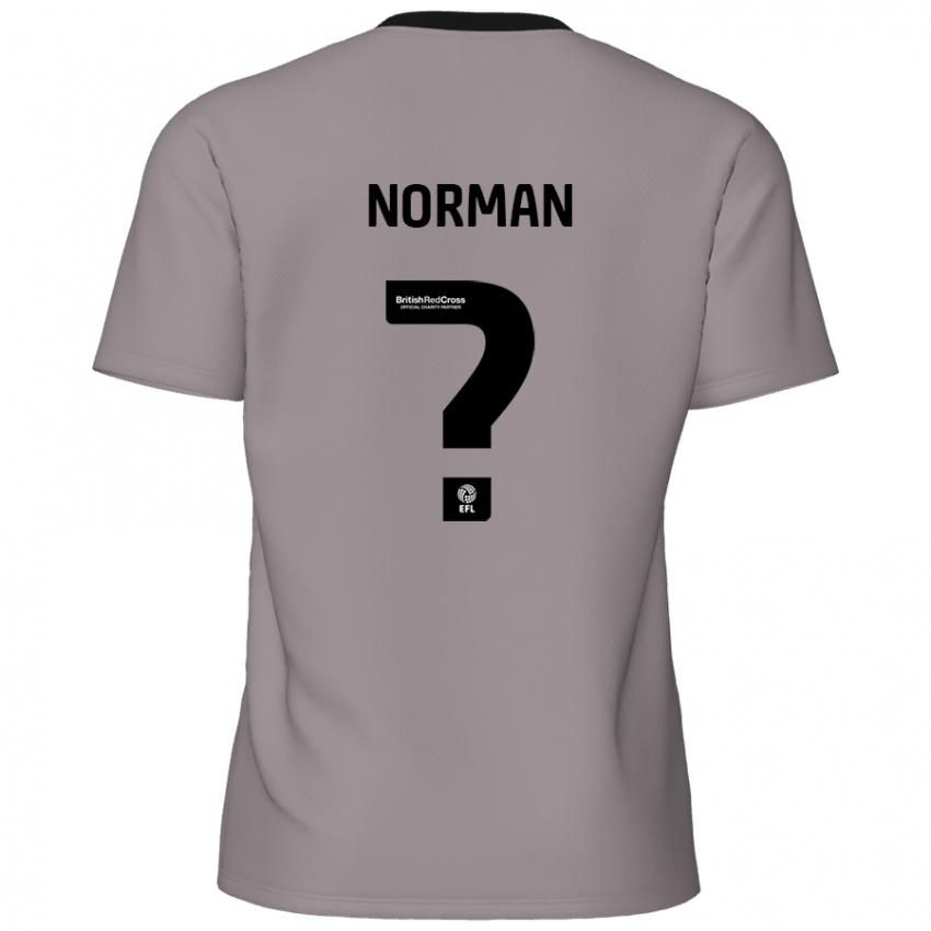 Mænd Freddie Norman #0 Grå Udebane Spillertrøjer 2024/25 Trøje T-Shirt