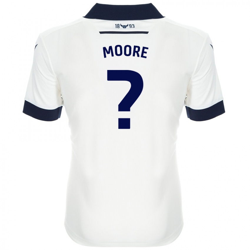 Mænd Brogan Moore #0 Hvid Marineblå Udebane Spillertrøjer 2024/25 Trøje T-Shirt