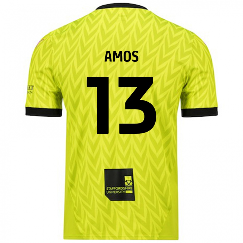 Mænd Ben Amos #13 Fluorescerende Grøn Udebane Spillertrøjer 2024/25 Trøje T-Shirt