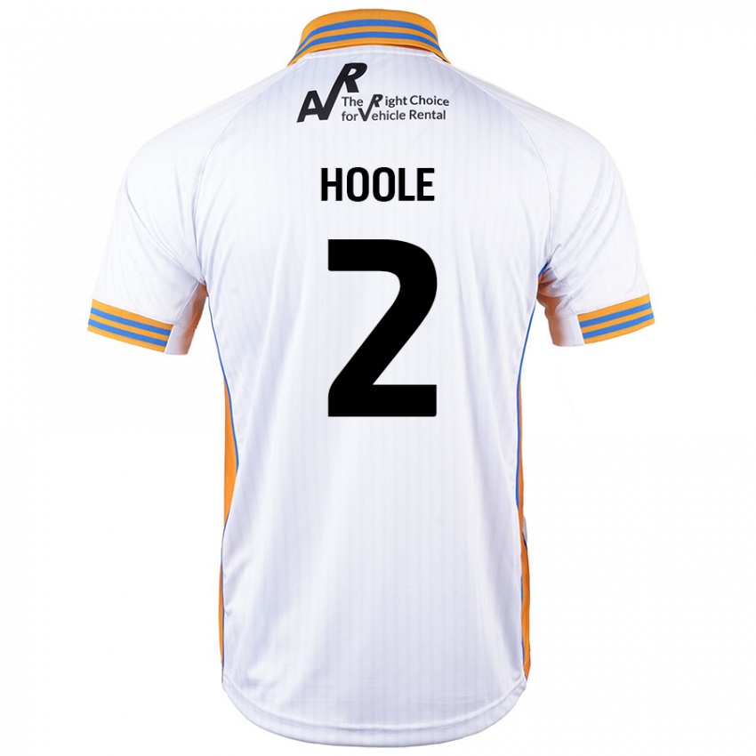 Mænd Luca Hoole #2 Hvid Udebane Spillertrøjer 2024/25 Trøje T-Shirt