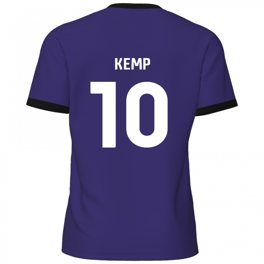 Mænd Dan Kemp #10 Lilla Udebane Spillertrøjer 2024/25 Trøje T-Shirt