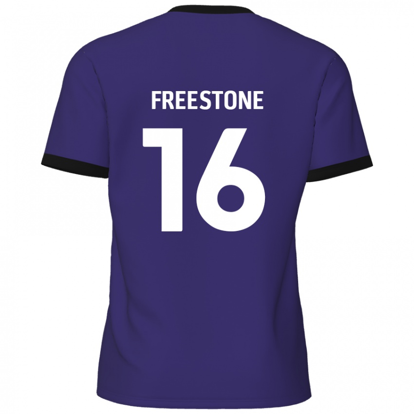 Mænd Lewis Freestone #16 Lilla Udebane Spillertrøjer 2024/25 Trøje T-Shirt