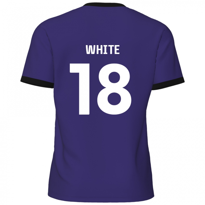 Mænd Harvey White #18 Lilla Udebane Spillertrøjer 2024/25 Trøje T-Shirt