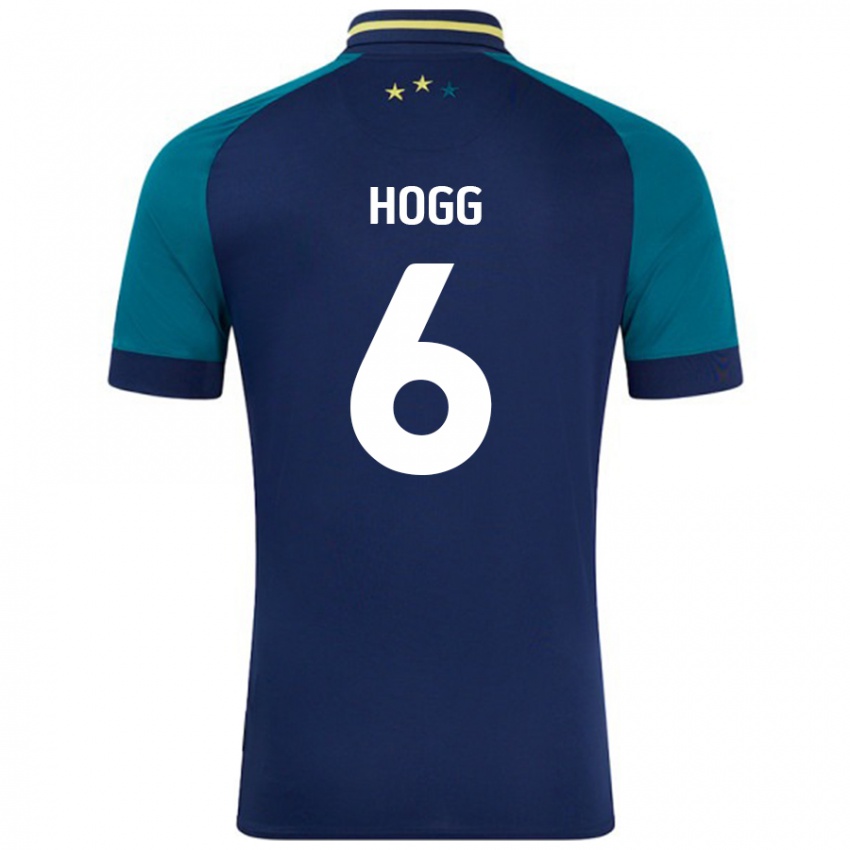 Mænd Jonathan Hogg #6 Marineblå Mørkegrøn Udebane Spillertrøjer 2024/25 Trøje T-Shirt