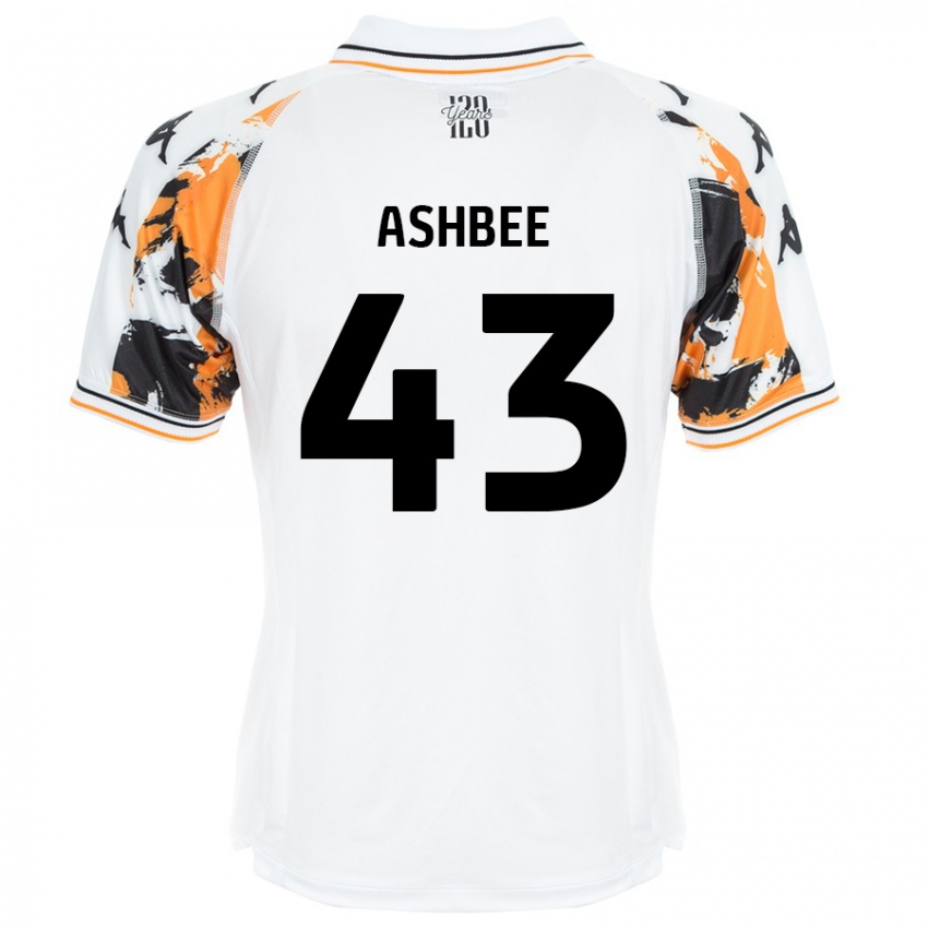 Mænd Stanley Ashbee #43 Hvid Udebane Spillertrøjer 2024/25 Trøje T-Shirt