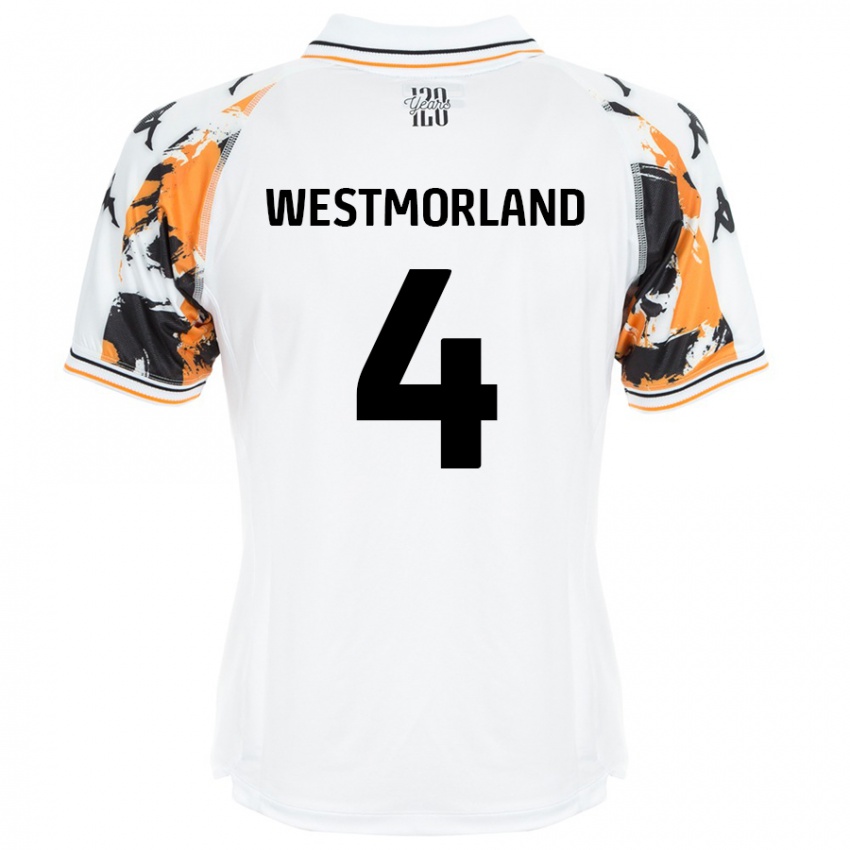 Mænd Emma Westmorland #4 Hvid Udebane Spillertrøjer 2024/25 Trøje T-Shirt