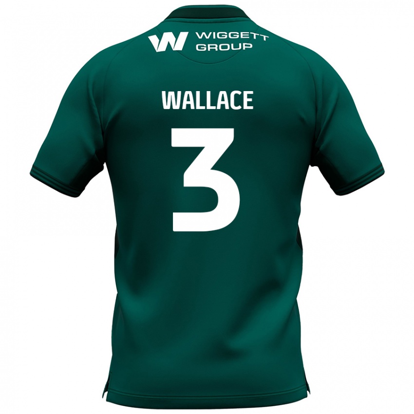 Mænd Murray Wallace #3 Grøn Udebane Spillertrøjer 2024/25 Trøje T-Shirt