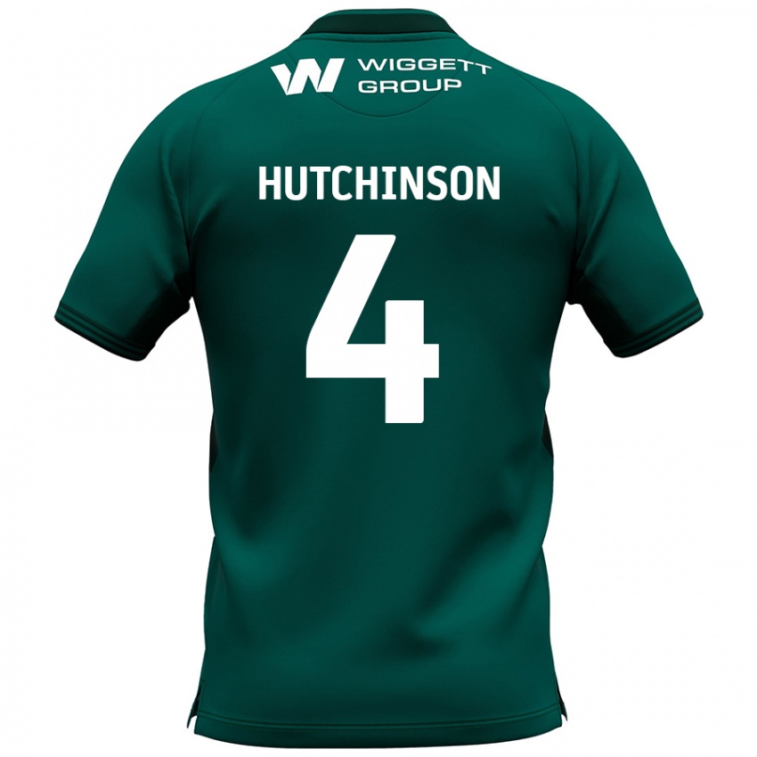 Mænd Shaun Hutchinson #4 Grøn Udebane Spillertrøjer 2024/25 Trøje T-Shirt