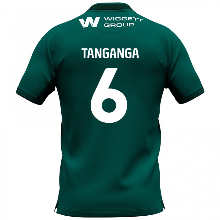 Mænd Japhet Tanganga #6 Grøn Udebane Spillertrøjer 2024/25 Trøje T-Shirt