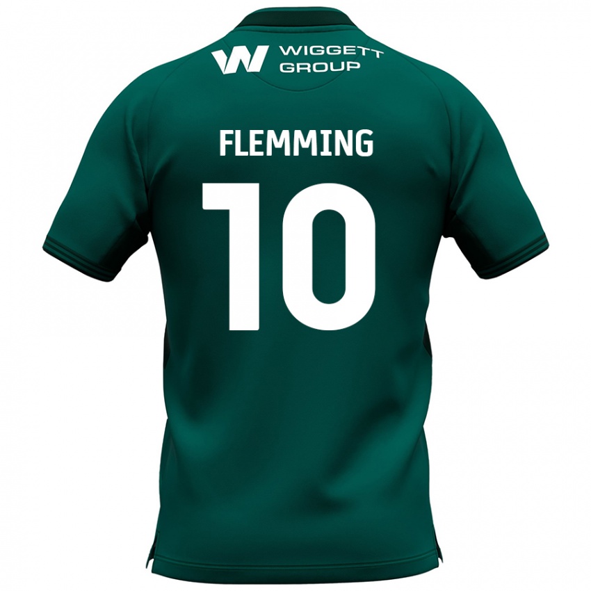 Mænd Zian Flemming #10 Grøn Udebane Spillertrøjer 2024/25 Trøje T-Shirt