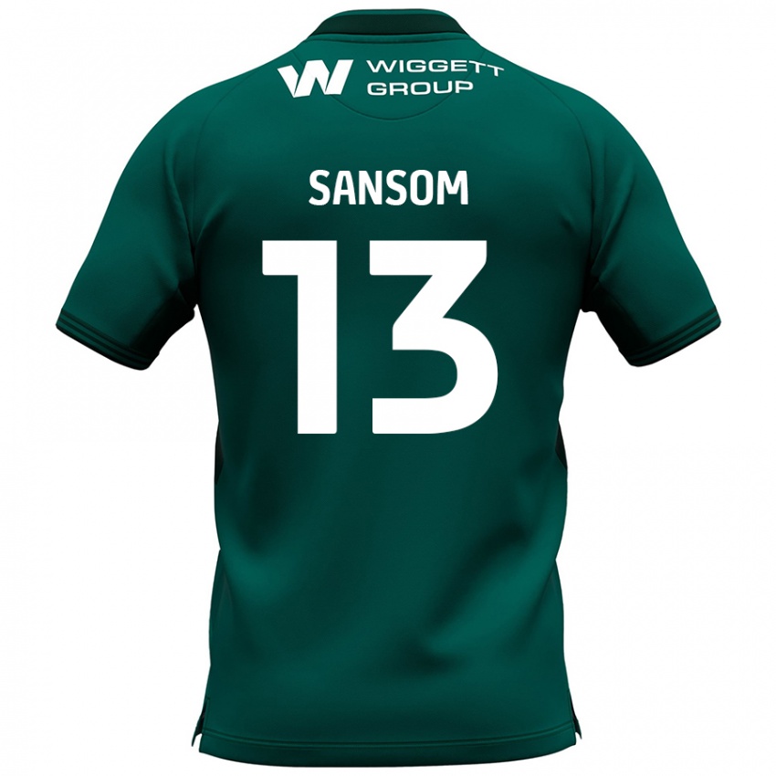 Mænd Chloe Sansom #13 Grøn Udebane Spillertrøjer 2024/25 Trøje T-Shirt