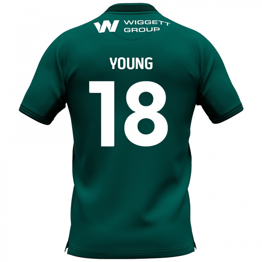 Mænd Michelle Young #18 Grøn Udebane Spillertrøjer 2024/25 Trøje T-Shirt