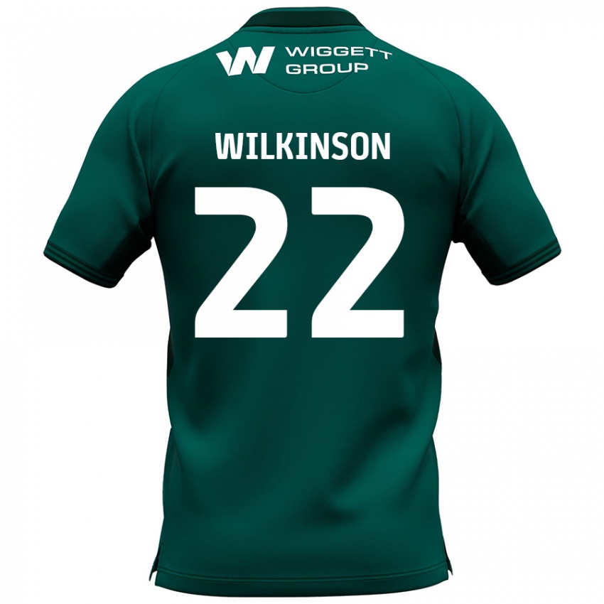 Mænd Chloe Wilkinson #22 Grøn Udebane Spillertrøjer 2024/25 Trøje T-Shirt