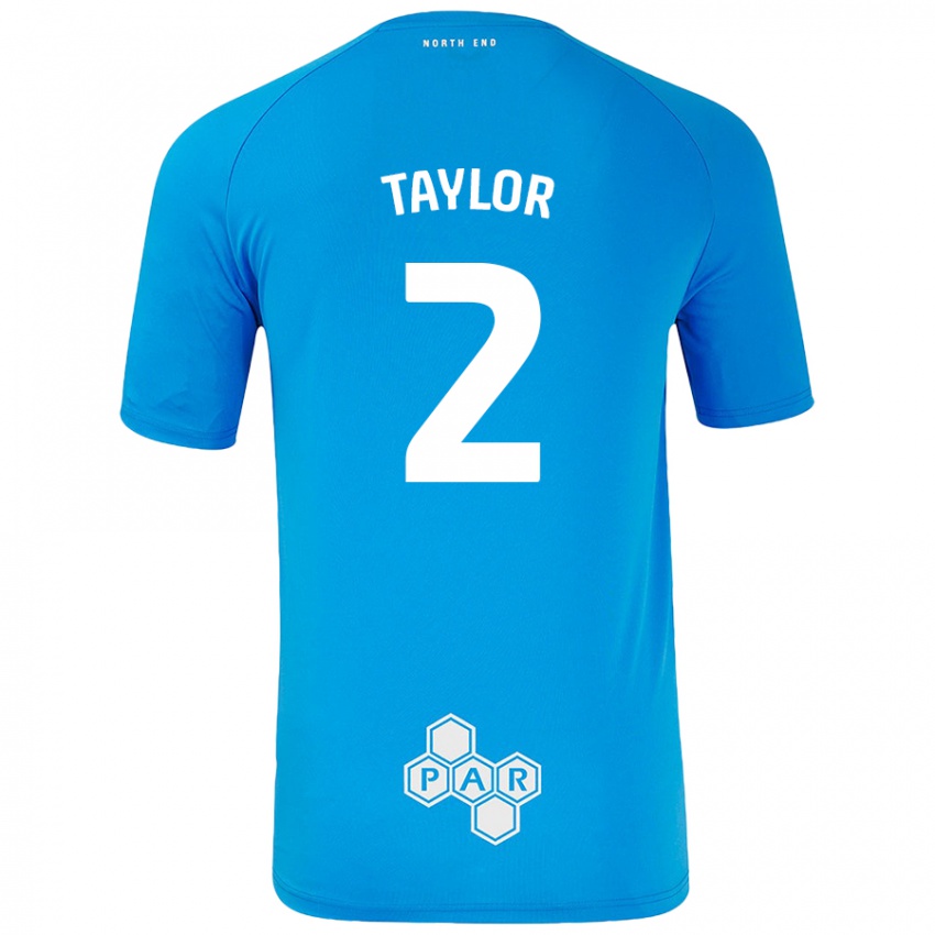 Mænd Alex Taylor #2 Himmelblå Udebane Spillertrøjer 2024/25 Trøje T-Shirt