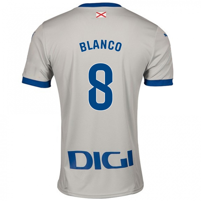 Mænd Antonio Blanco #8 Lysegrå Udebane Spillertrøjer 2024/25 Trøje T-Shirt