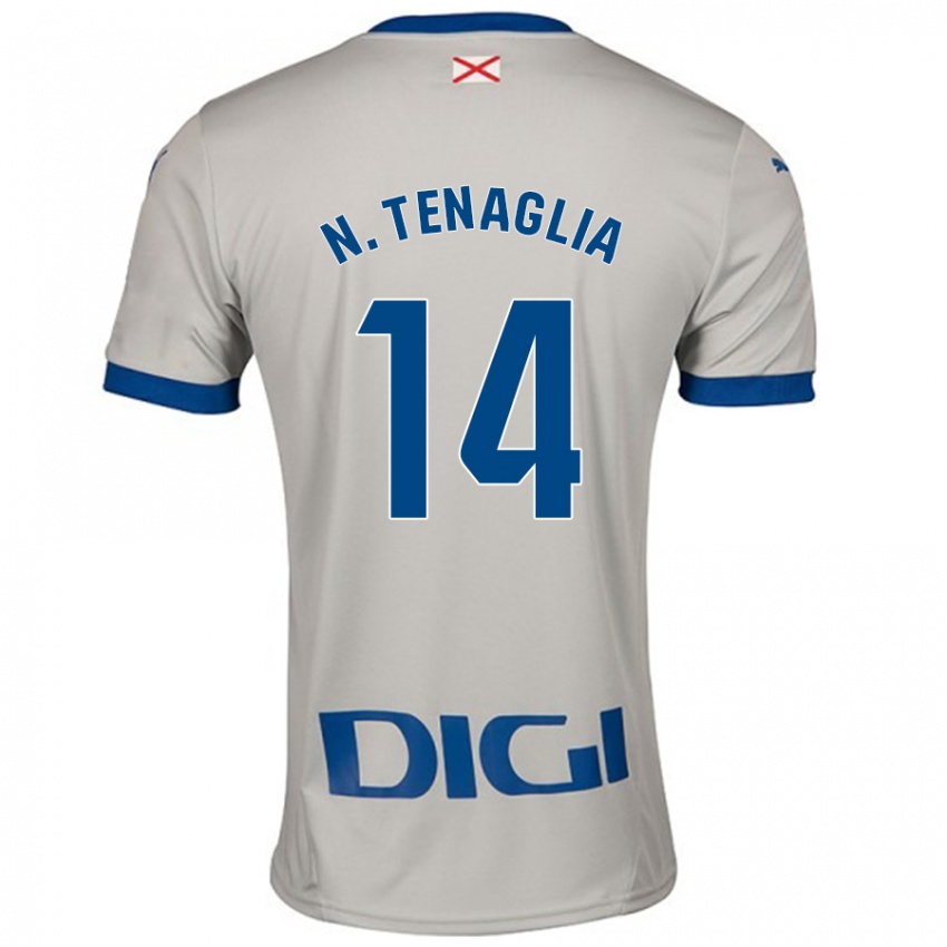 Mænd Nahuel Tenaglia #14 Lysegrå Udebane Spillertrøjer 2024/25 Trøje T-Shirt