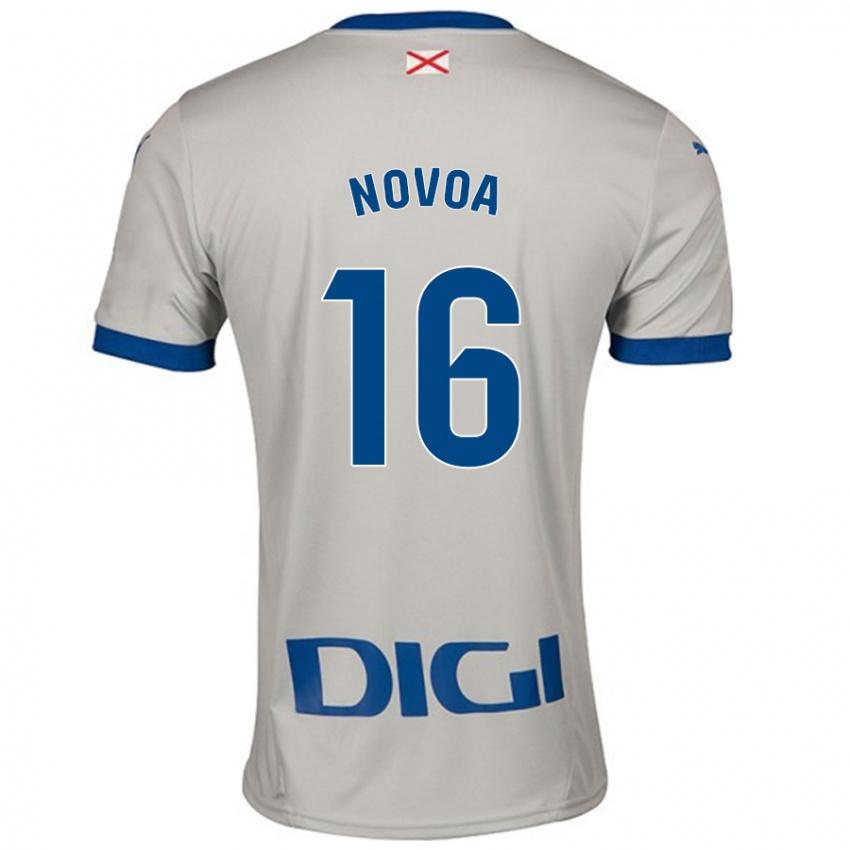 Mænd Hugo Novoa #16 Lysegrå Udebane Spillertrøjer 2024/25 Trøje T-Shirt