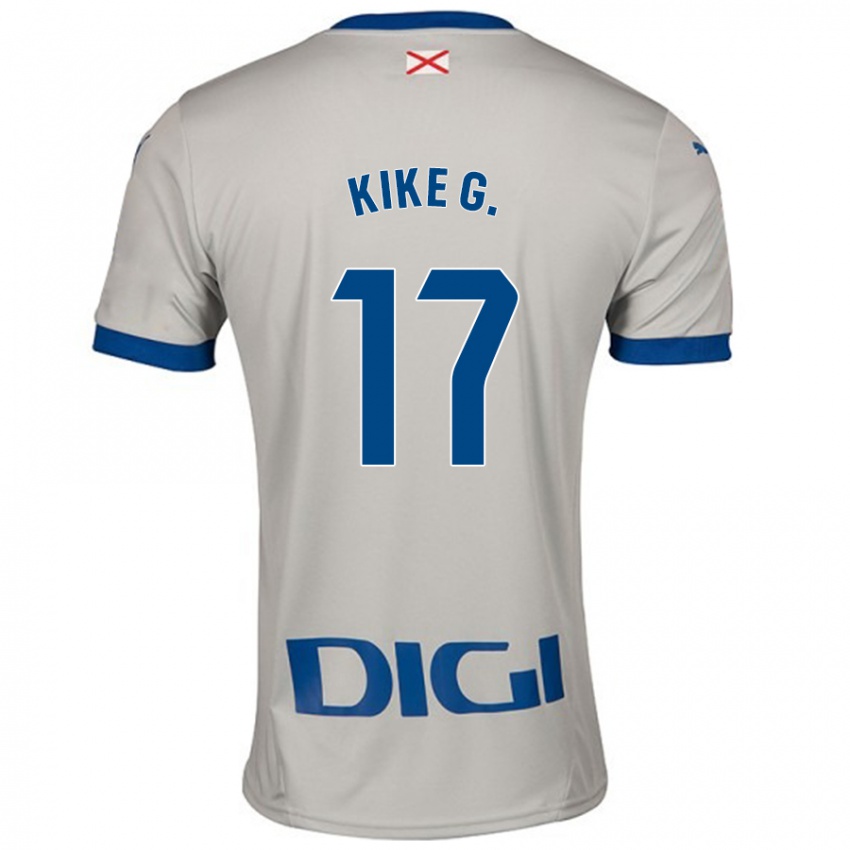 Mænd Kike García #17 Lysegrå Udebane Spillertrøjer 2024/25 Trøje T-Shirt