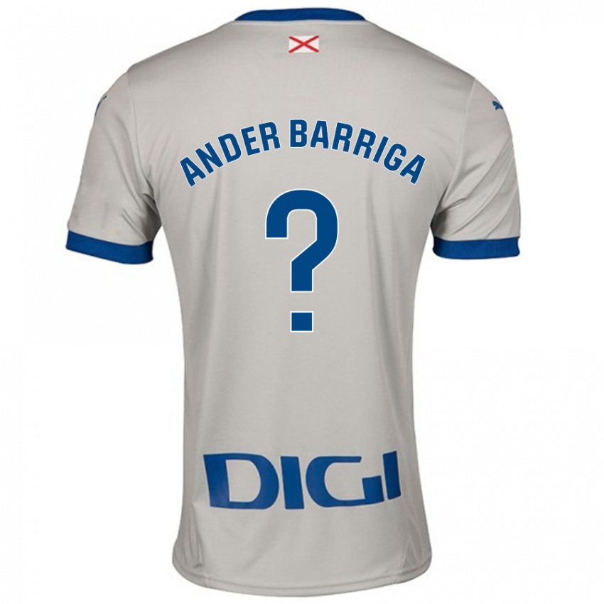 Mænd Jon Ander Barriga #0 Lysegrå Udebane Spillertrøjer 2024/25 Trøje T-Shirt