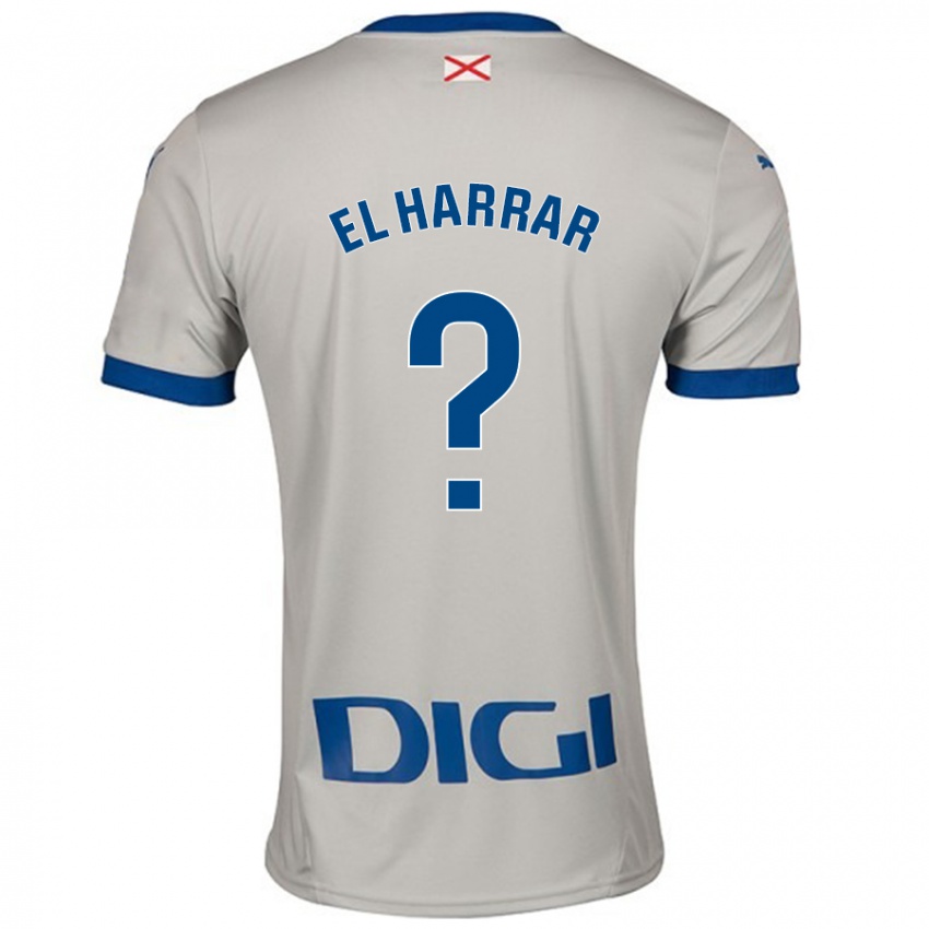 Mænd Mohamed El Harrar #0 Lysegrå Udebane Spillertrøjer 2024/25 Trøje T-Shirt