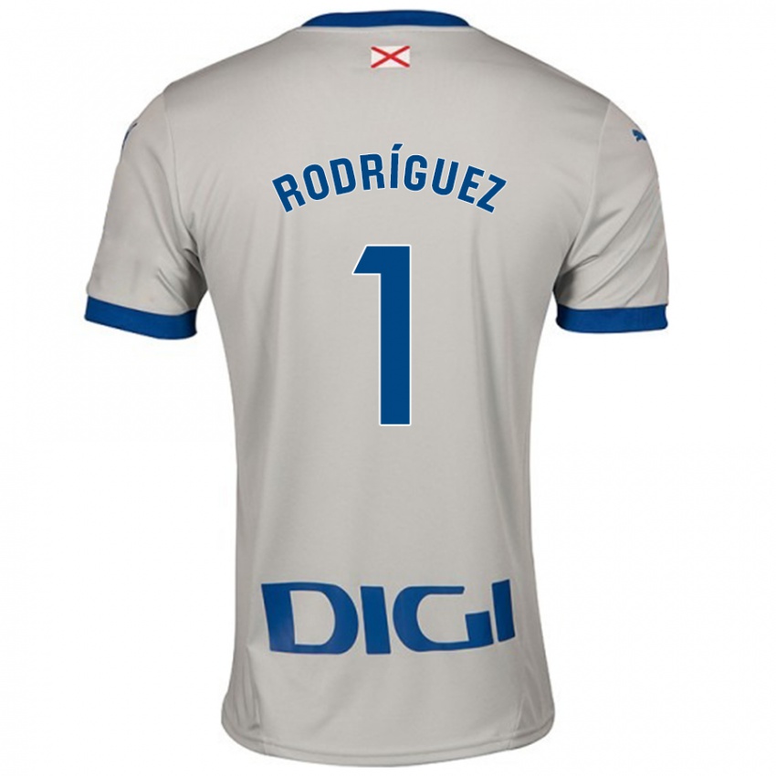 Mænd Adrián Rodríguez #1 Lysegrå Udebane Spillertrøjer 2024/25 Trøje T-Shirt